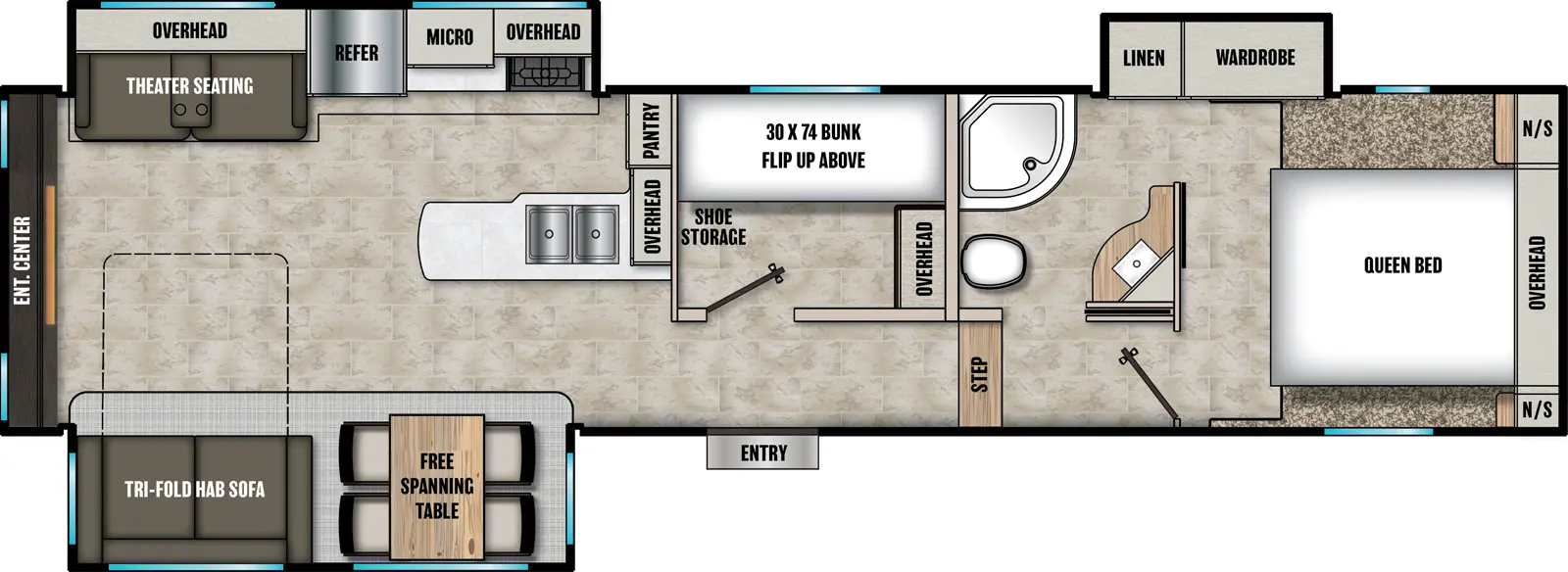 Chaparral Lite 30BHS Floorplan
